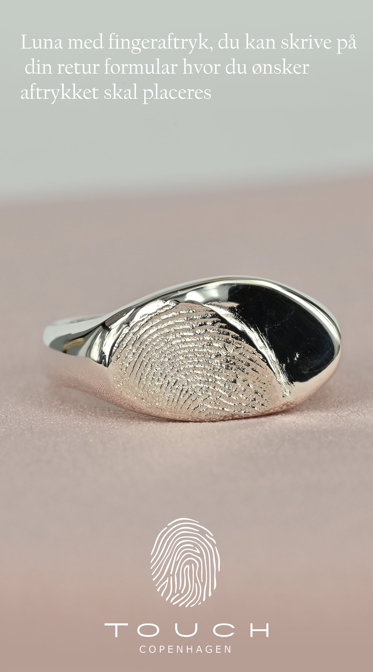 Luna - Sølv Signetring i Oval design