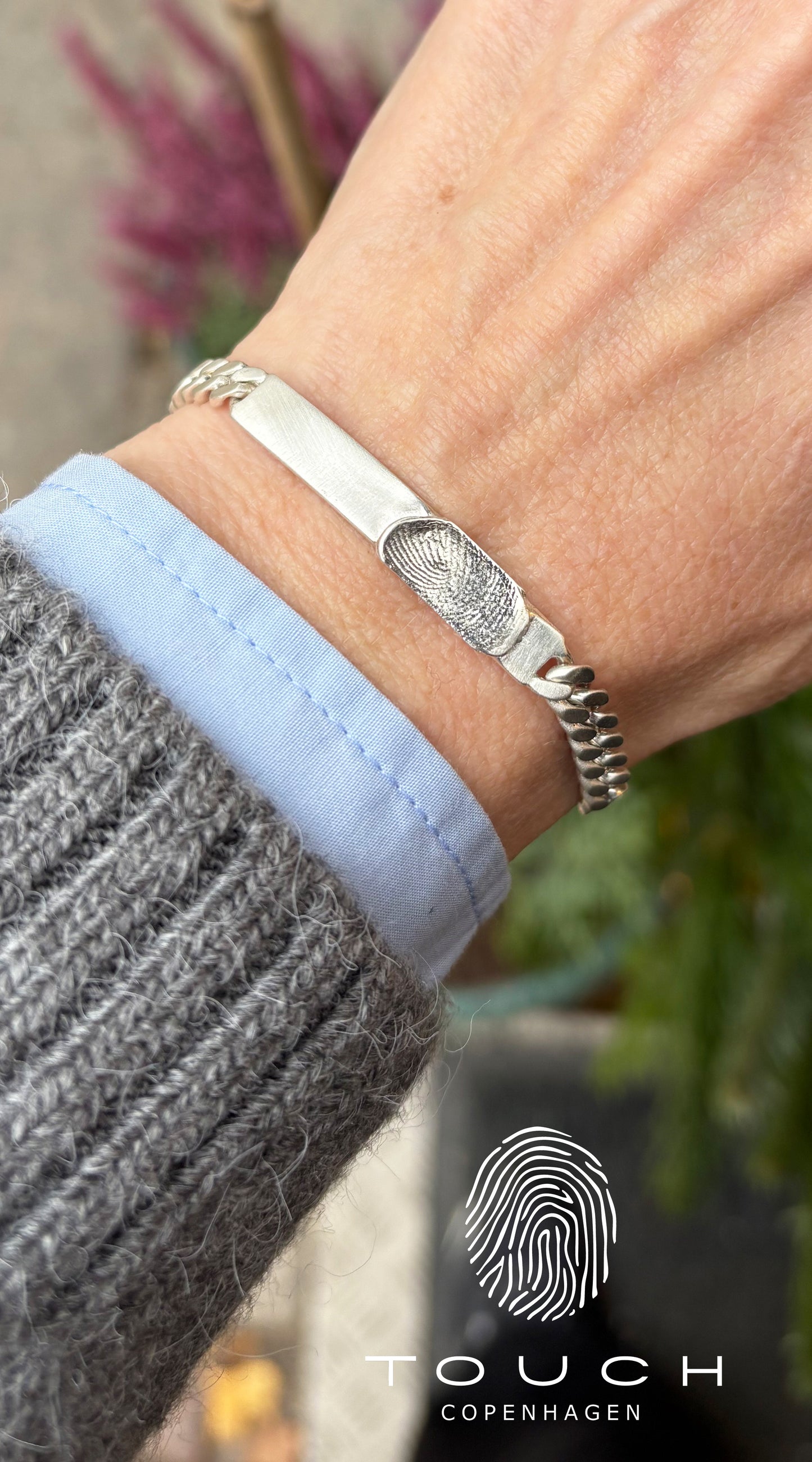 Loui - Panser armbånd med plade og aftryk